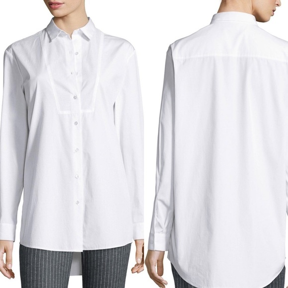 ATM Anthony Thomas Melillo Tops - NWOT ATM Bib Yoke Boyfriend Button Down Poplin Shirt White Women’s Small